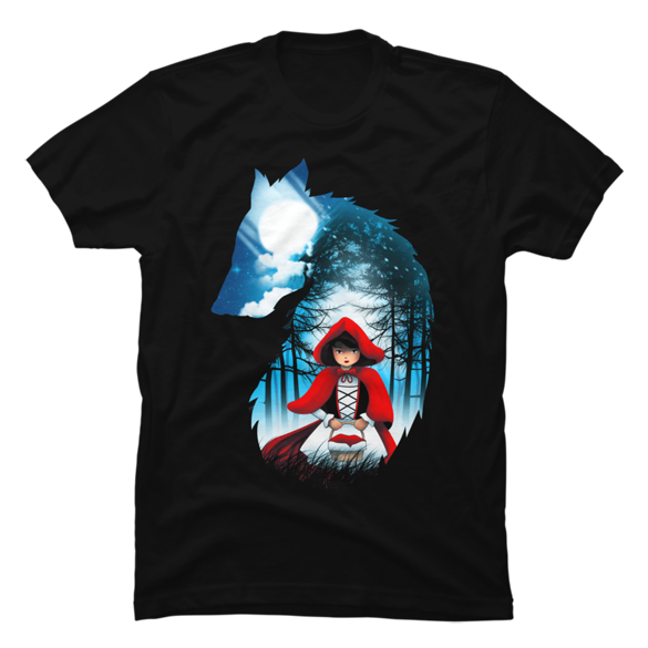 Red Hood Wolf t-shirt design