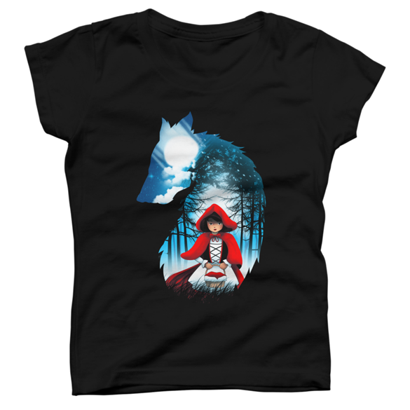 Red Hood Wolf t-shirt design