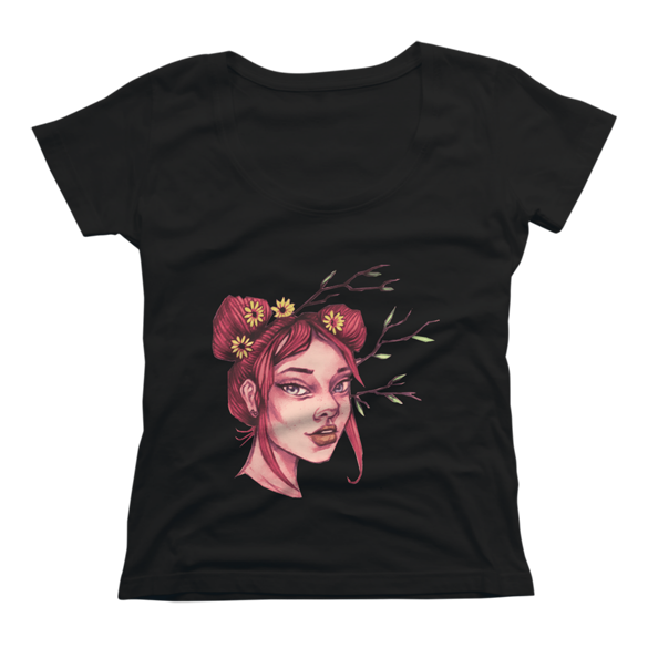 Spring Daisy Flower Girl t-shirt design