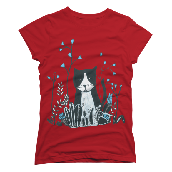 Flower Cat t-shirt design