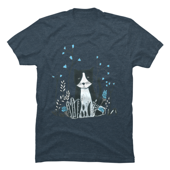 Flower Cat t-shirt design