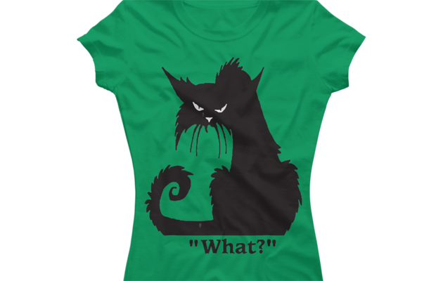 Cat What Funny t-shirt design - Fancy T-shirts