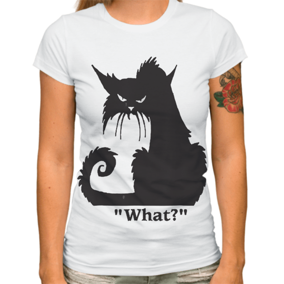 Cat What Funny t-shirt design - Fancy T-shirts