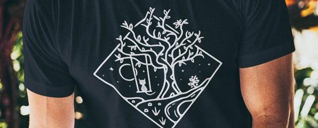 Line Art Cat Tree t-shirt design