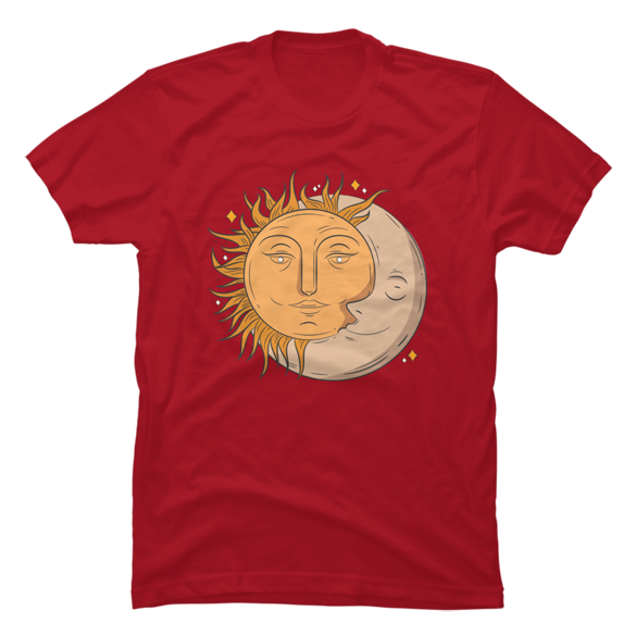 Sun and moon t-shirt design