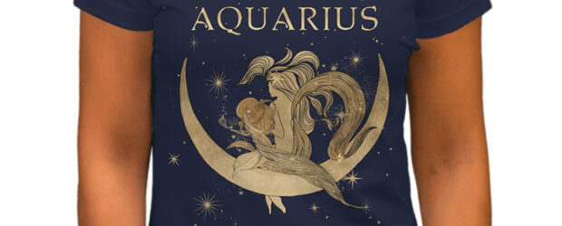 Aquarius zodiac t-shirt design
