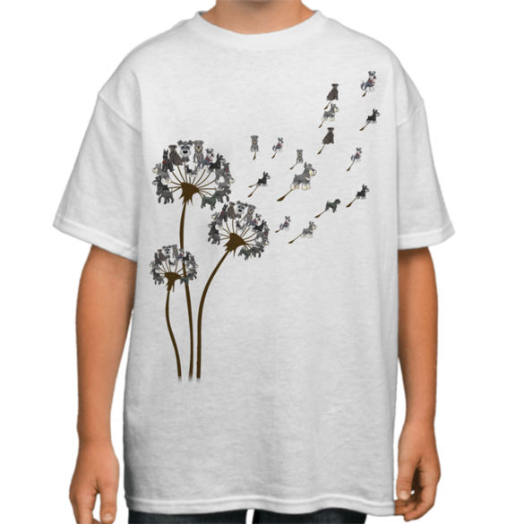 Schnauzer Flower Fly Dandelion t-shirt design