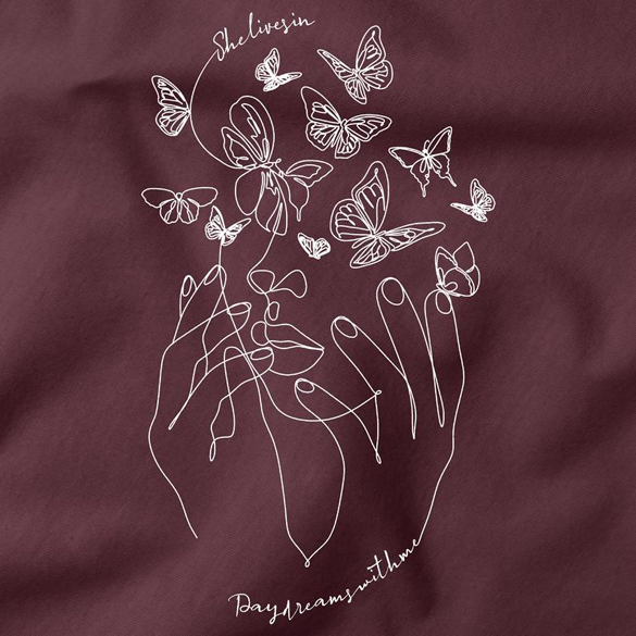 She lives in Daydreams with me t-shirt design