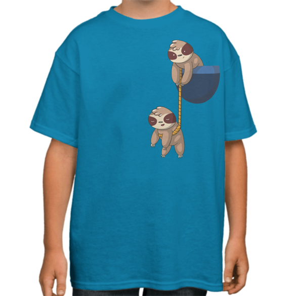 Cute sloth pocket t-shirt design