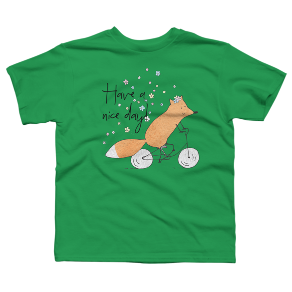 Spring bicycle fox t-shirt design