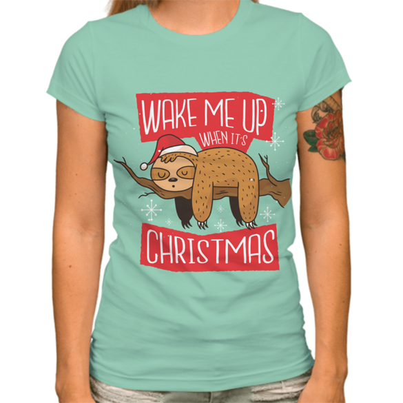 Christmas sloth t-shirt design