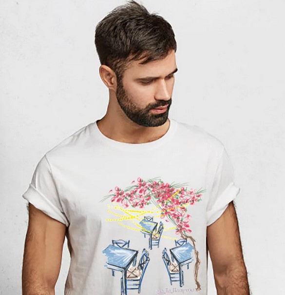 Greek island t-shirt design