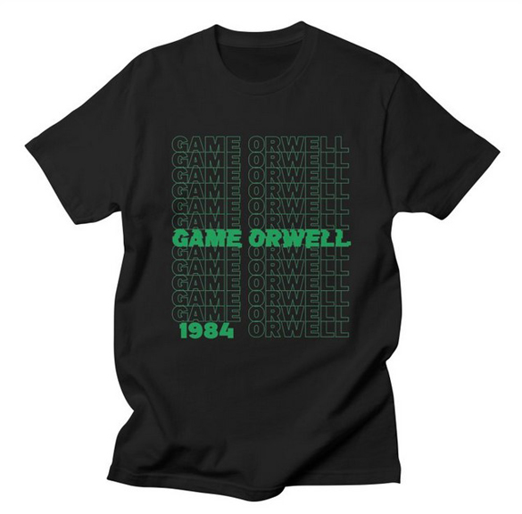 Game Over - Orwell 1984 Green t-shirt design