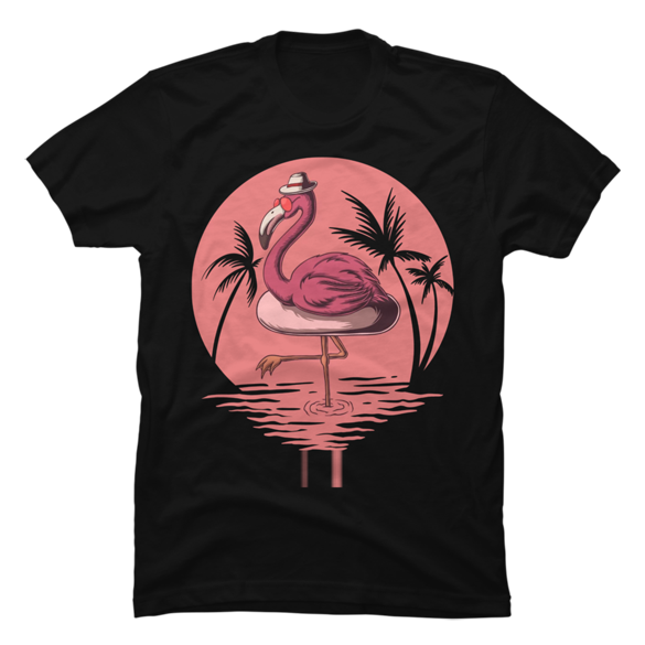 Flamingo Summer Vibes t-shirt design
