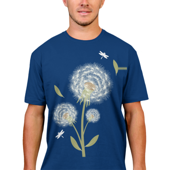 Dandelion and leaves t-shirt design